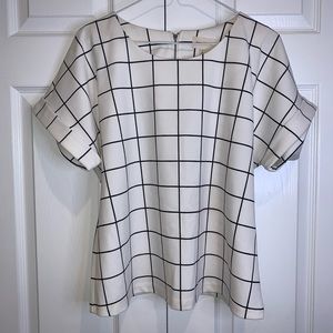MELLODAY Window Pane Blouse
